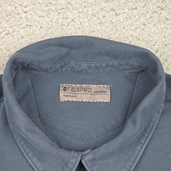 FIGS‎ Polo Shirt Mens Size XXL Blue-Gray Professional Pique Medical Workwear - Picture 2 of 7